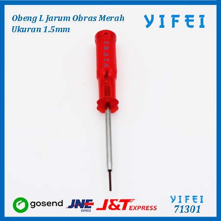 Obeng Jarum Obras - overdeck(1,5mm) Warna Merah/YIFEI-71301