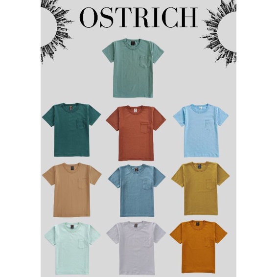 OSTRICH Kaos Anak Cowok Branded Kaos Anak Laki Laki Motif Polos Kaos Anak Saku Kaos Anak 1 Tahun - 1