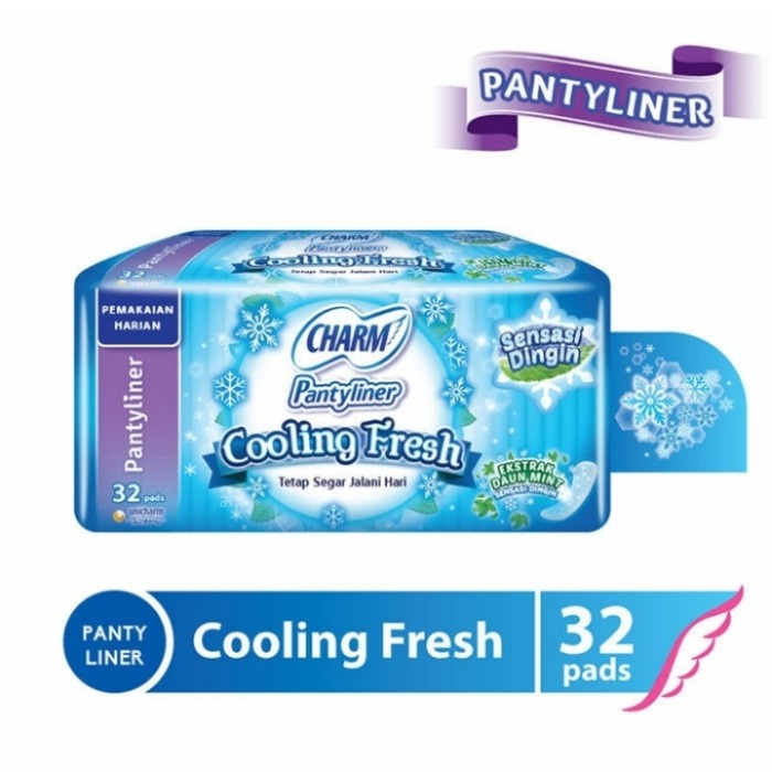 CHARM PANTYLINER COOLING FRESH 32P