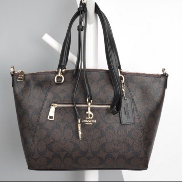 Coach Prairie Satchel Signature Black Brown