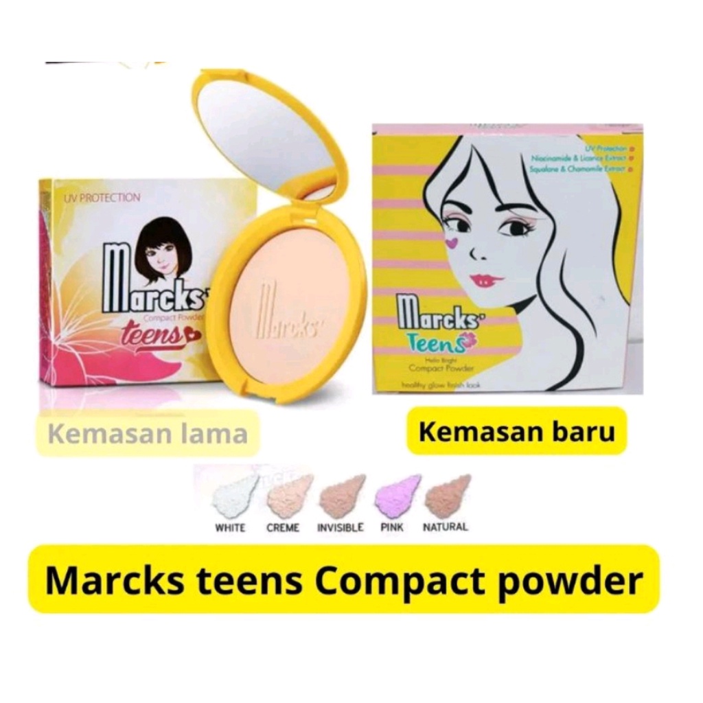 Marcks Compact Powder Teens Teen Bedak Remaja 12gr  / Bedak padat