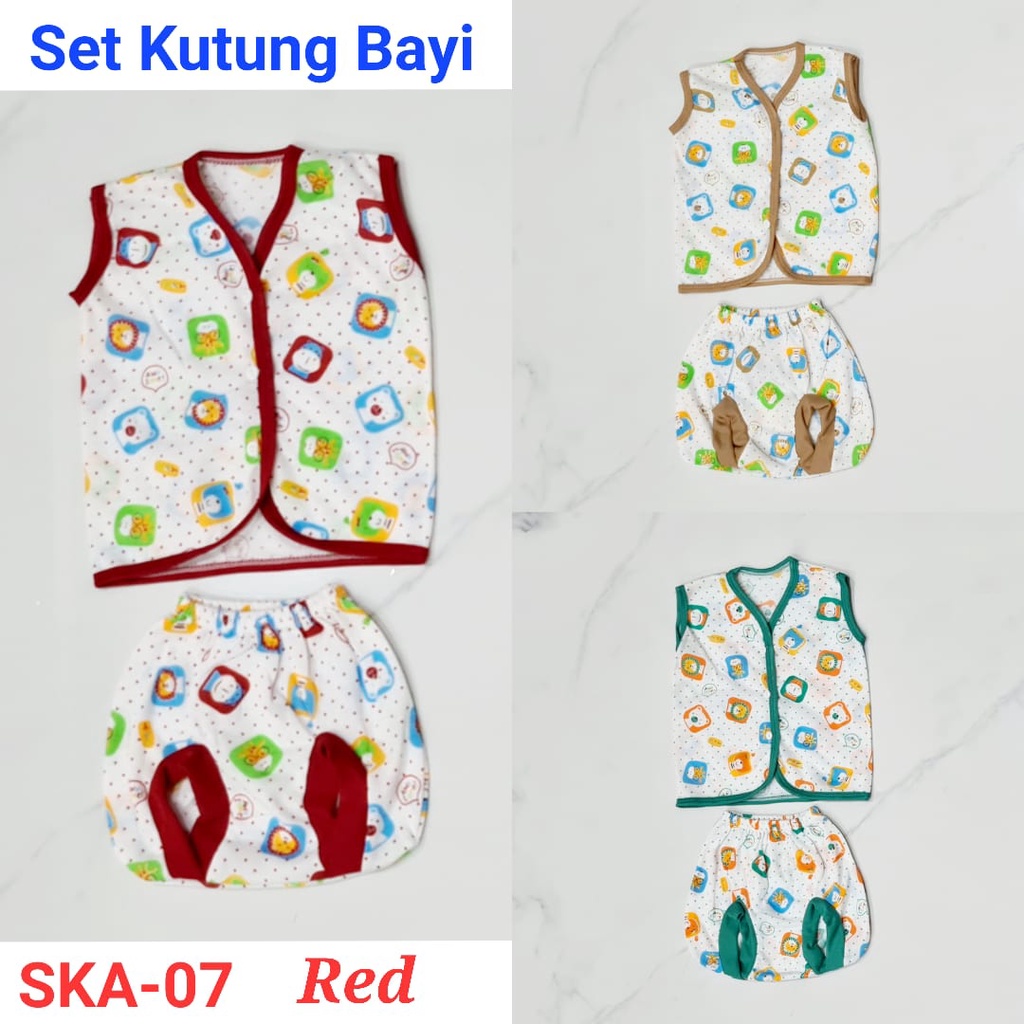 Setelan kutung bintik animal bayi laki-laki perempuan SKA-07/baju bayi baru lahir/baju bayi newborn