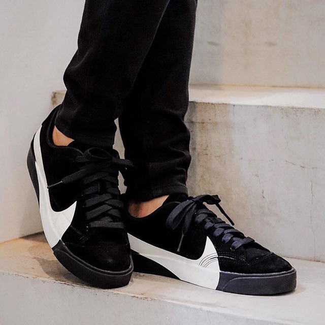 black blazer white sneakers