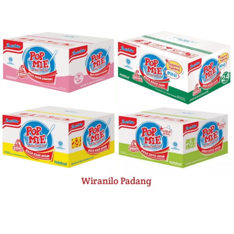 

Pop Mie Kuah All Varian 1 Dus isi 24 Pcs 1800 gr - Wiranilo Padang