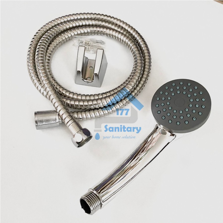 Handshower Chrome Set HS9903 MURAH - Hand Shower Mandi Semprotan Pancuran Mandi Paip Hujan Crom F72A