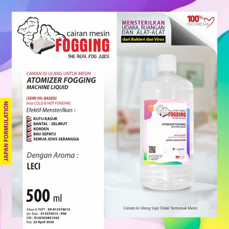 Cairan Mesin Fogging Atomizer Aroma Segar Botol 500ml