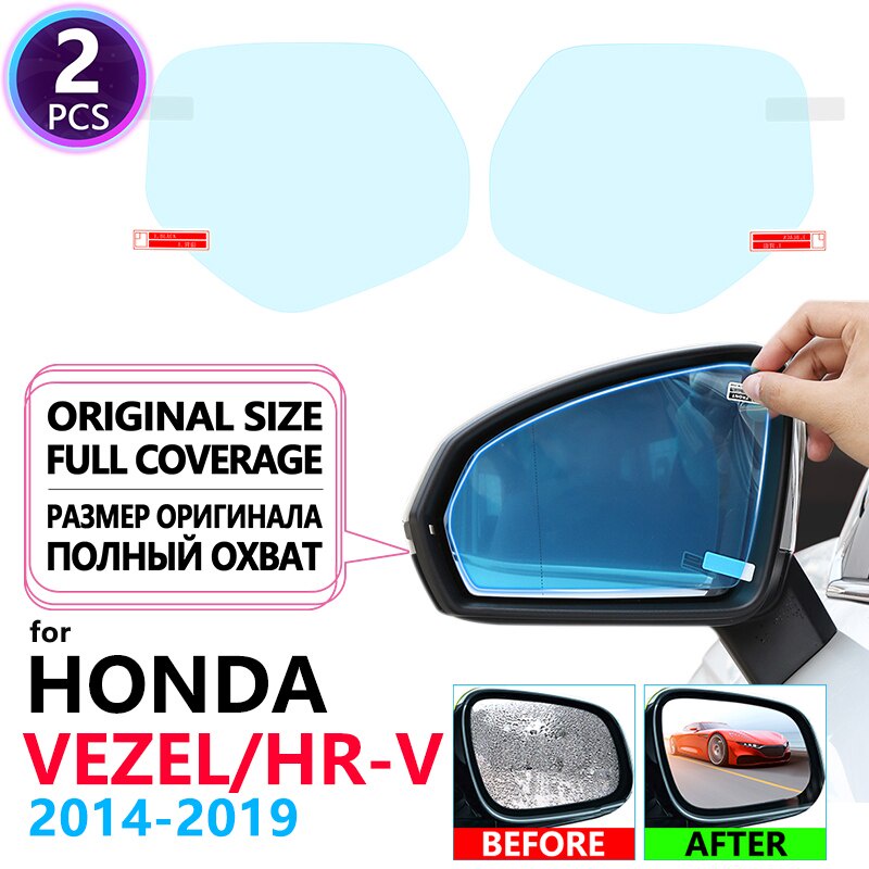 Stiker Kaca Spion Mobil Anti Kabut / Hujan Untuk Honda HR-V Vezel 2014~2019 2016 2017 2018