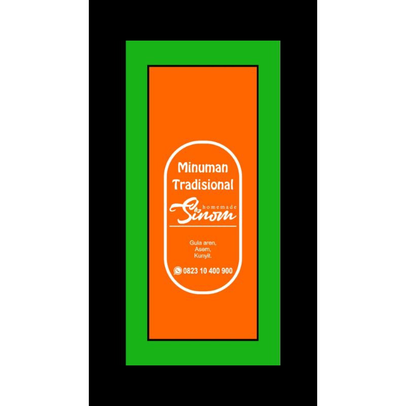 

sablon plastik es (cakra) 10 x 25