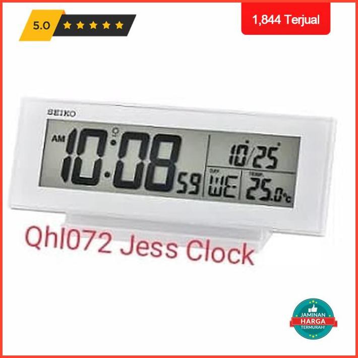 Dekorasi Rumah Qhl072 Jam Weker Digital Seiko - Putih Exclusive