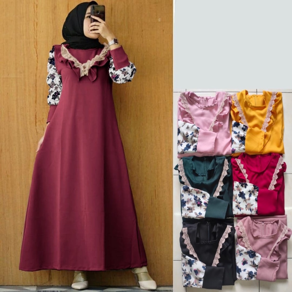 QUINNYSHOP-COD-US-BAJU GAMIS WANITA TERBARU-JUBAH WANITA-DRES WANITA MUSLIM-GAMIS LEBARAN 2022