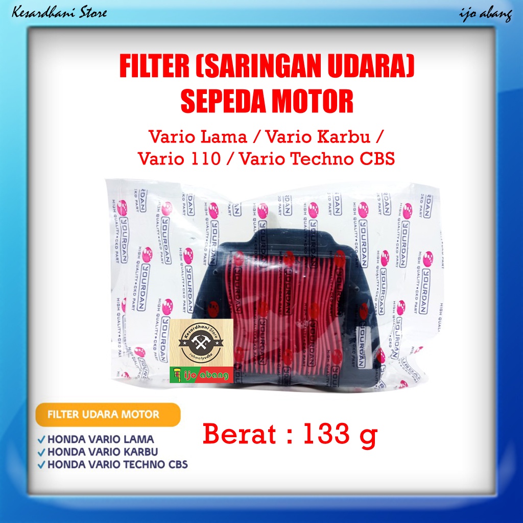 Filter Saringan Udara Motor Air Filter HONDA VARIO LAMA / Vario Karbu / Vario 110 / Vario Techno CBS