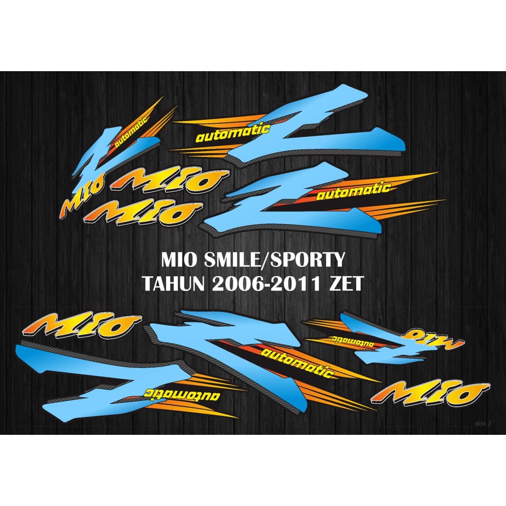 STIKER STRIPING DECAL MIO SPORTY/MIO SMILE TAHUN 2006-2011 ZET