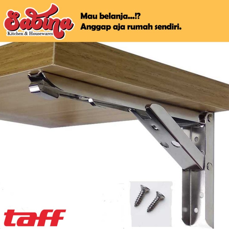 Taffware Bracket Engsel Stainless Max Load 65kg 14Inch 2PCS