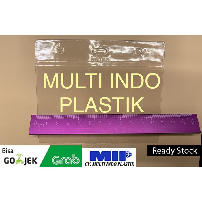 

Kantong nametag/id card miring/uk 11 cm x 7.5/plastik nametag murah