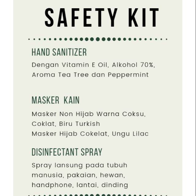 Paketan murah Safety Kit / Persiapan New Normal