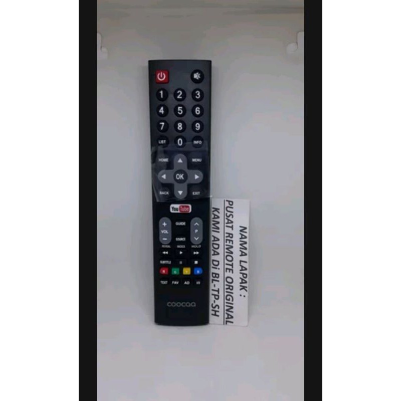 REMOTE REMOT SMART TV COOOCAA YOUTOUBE GOOGLE  PLAY ORIGINAL ASLI