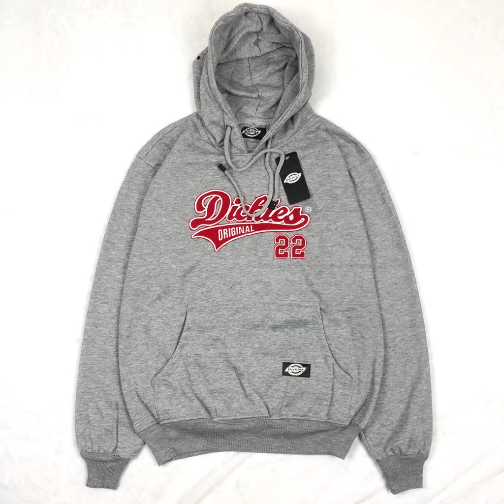 Hoodie DICKIES Premium Qualitu Full Tag Wash Label Motif Teks Bordir Unisex Model Jumper