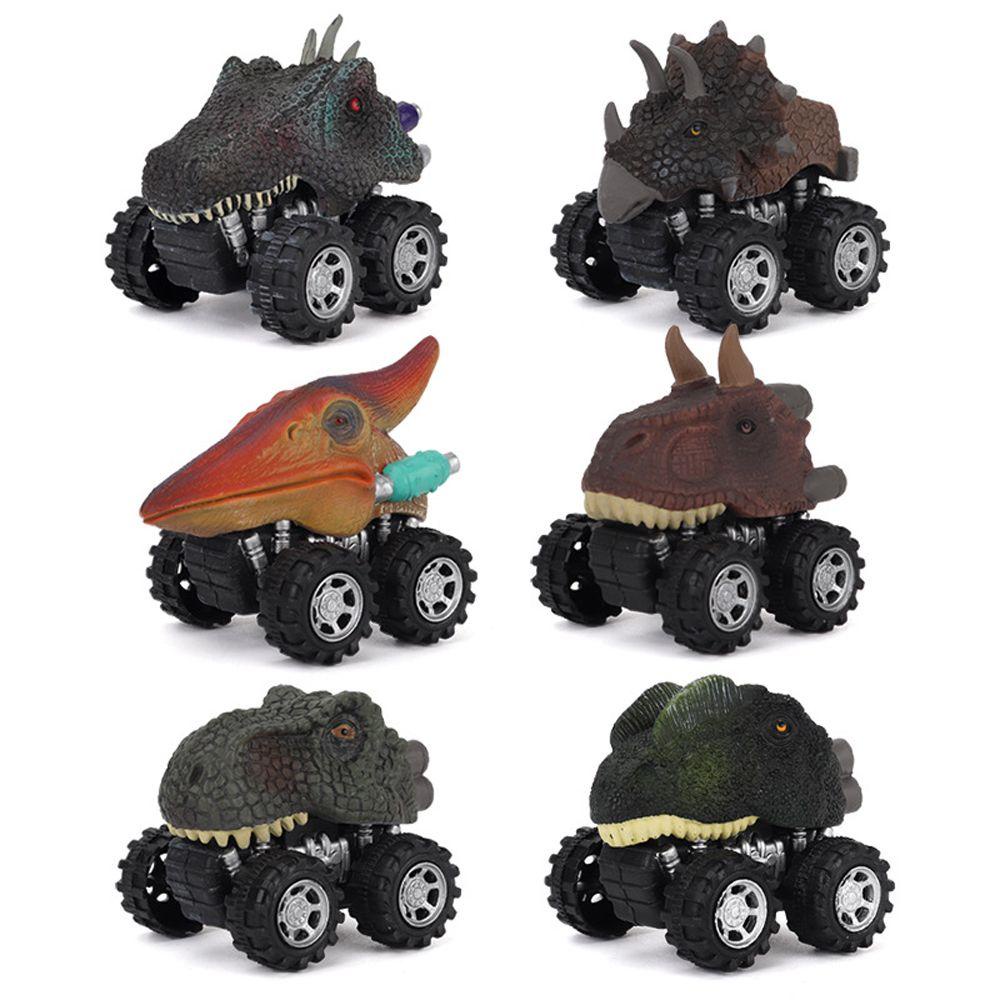 NEEDWAY Dinosaurus Model Lucu 1PC Dinosaurus Puzzle Game Model Mobil Dinosaurus Taman Dunia Mobil Mainan Mini