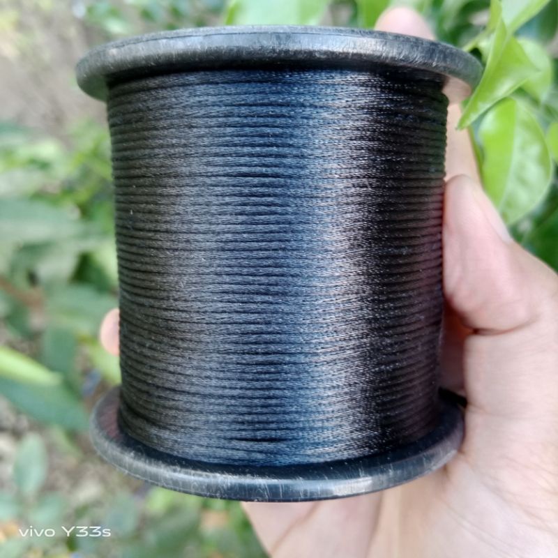 Tali Satin China Hitam 1mm dan 2mm Permeter