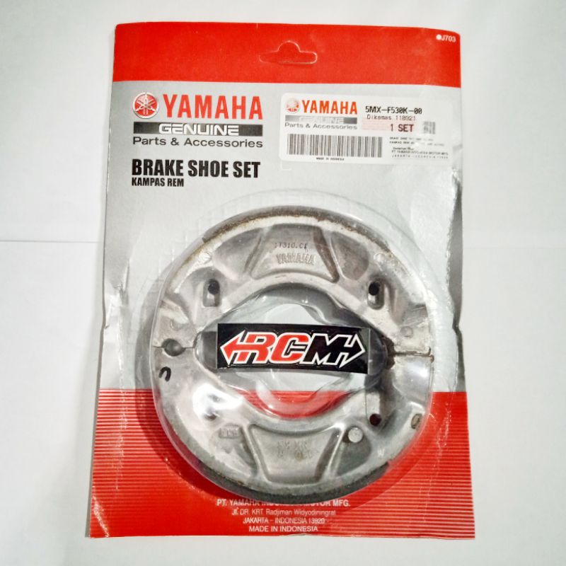 KAMPAS REM BELAKANG TROMOL TEROMOL BESAR JUPITER JUP Z BURHAN MIO VEGA R NEW 2P2-F530K-00 JIKA KOSONG DI GANTI 1S7-F530K-00 ATAU 5MX-F530K-00 SAMA SAJA ORI ORIGINAL ASLI YAMAHA PARTS YAMAHA GENUINE PARTS YGP