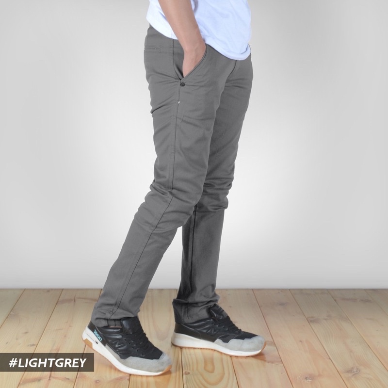 TERLARIS CHINO PREMIUM MALMO - CHINOS REAL PICT CELANA CHINO PANJANG PRIA ORIGINAL PREMIUM CELANA PRIA SLIM FIT STRETCH CASUAL FORMAL CHINOS PREMIUM MALMO-Grey