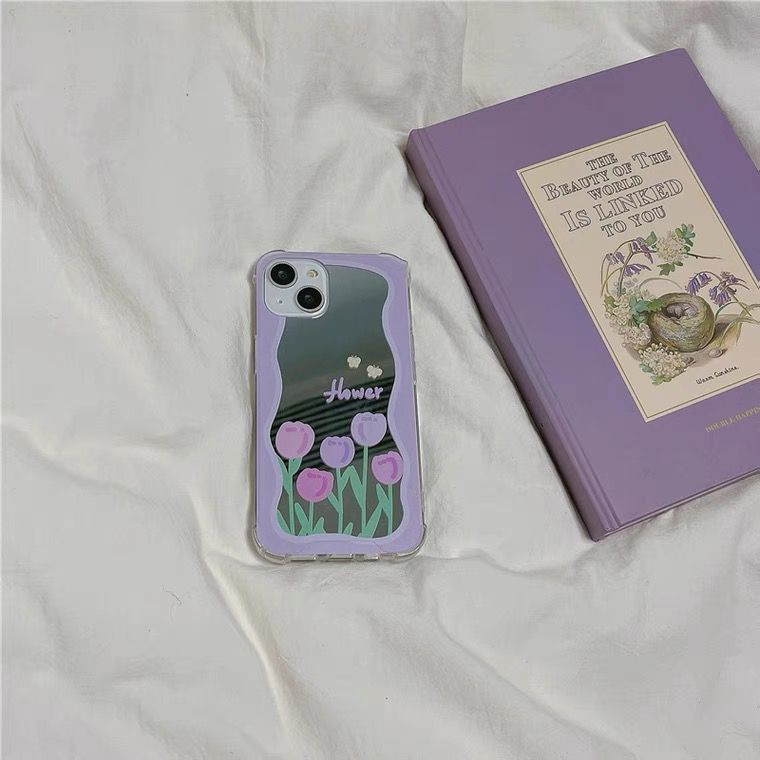 [TPC] Mirror Phone Case LILAC FLOWER IPHONE 6 6S 7 8 PLUS X XS MAX XR 11 12 13 PRO MAX Casing Cermin HP IP027