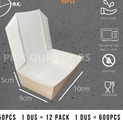 ◘ Paper Lunch Box M / Paper Lunch Box Putih Ukuran M (50PCS) ✳