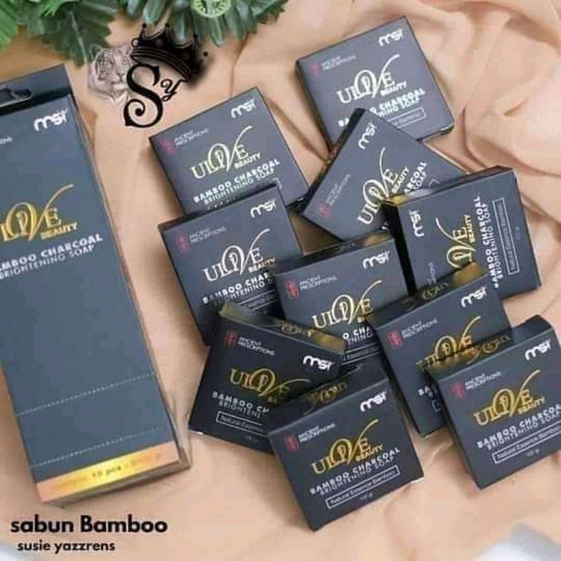 sabun bamboo Charcoal sabun herbal arang bamboo ulive MSI original