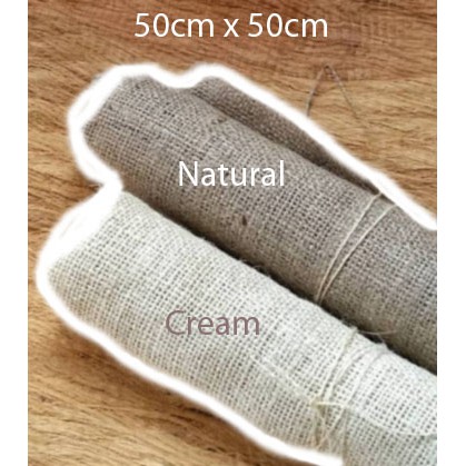 Kain Goni Karung Kain Burlap Lembaran Burlap Fabric Properti Foto Alas Piring Vas Kerajinan Tangan