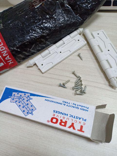 Engsel Pintu Pvc Kamar Mandi 4 Inch Plastik Putih Coklat