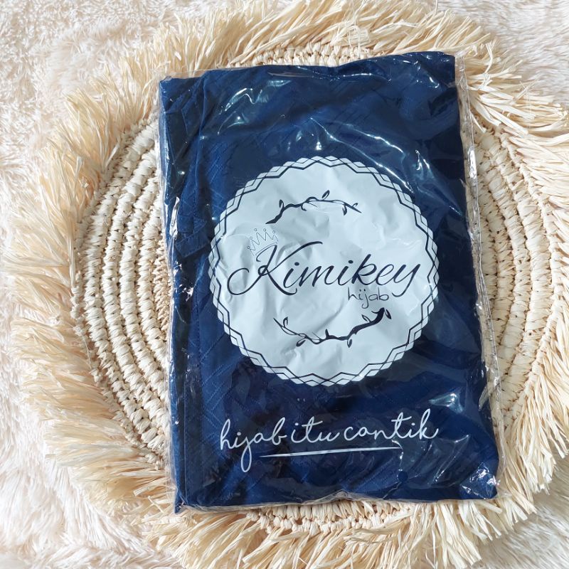 Jilbab Instan Non Pad Bergo Jamia By Kimikey ORIGINAL hijab bahan jersey strada-Navy