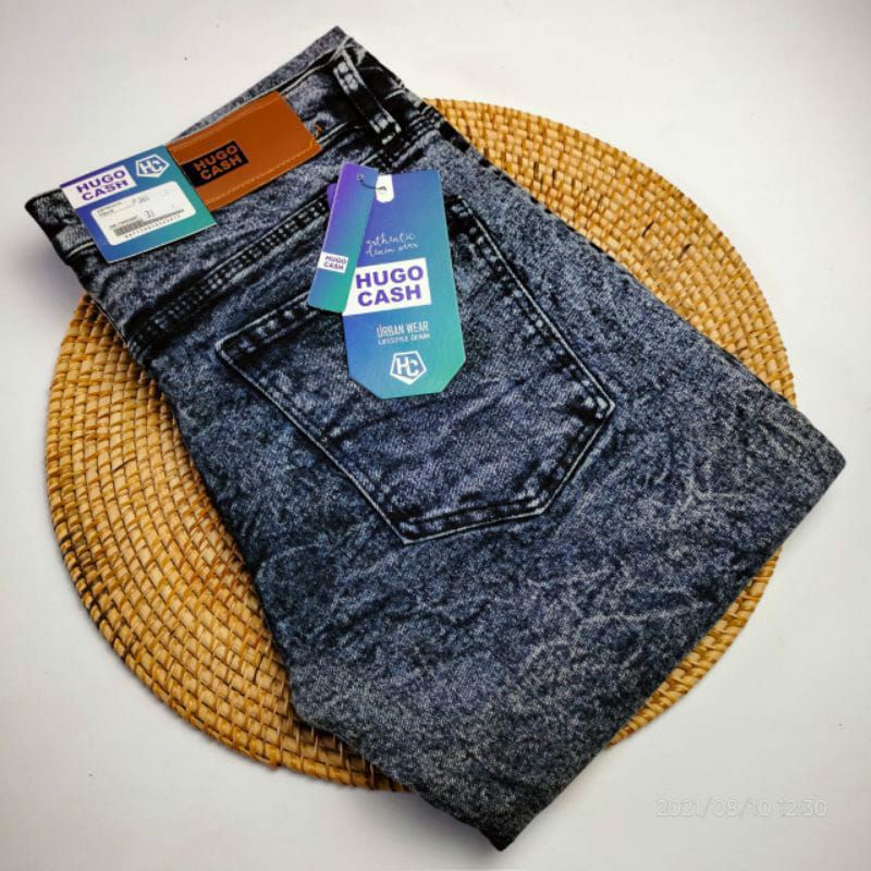 Celana Jeans Panjang Cowok Cowo Pria Slimfit Skinny Pensil Navy Stretch Orlen Denim