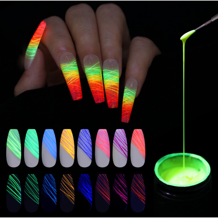 ROSALIND Luminous Spider Gel Nail Polish UV LED Nail Art / Kutek / Cat Kuku/Kutek UV Gel/Gel Nail Polish/Kutek Glow in the dark/Spider Gel