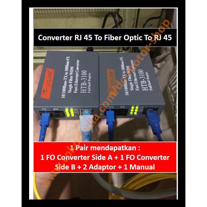 Media Converter Fo - Fo Converter Single-Mode 10/100Mbps Kode 1379