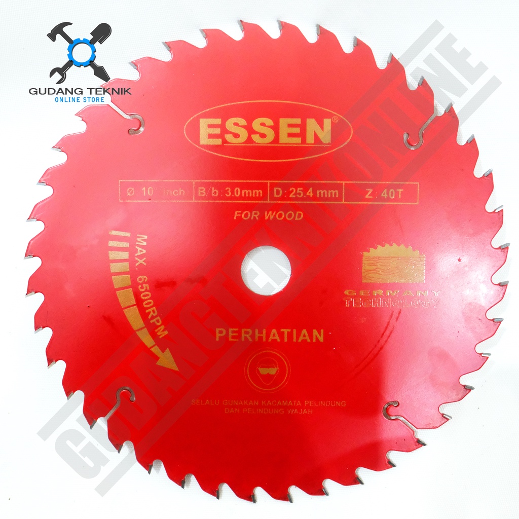 Mata Pisau KAYU Circular Saw ESSEN 10&quot; 24T 40T 60T - Mata Gergaji Circle 10 Inch 24 40 60T Circular Saw Blade