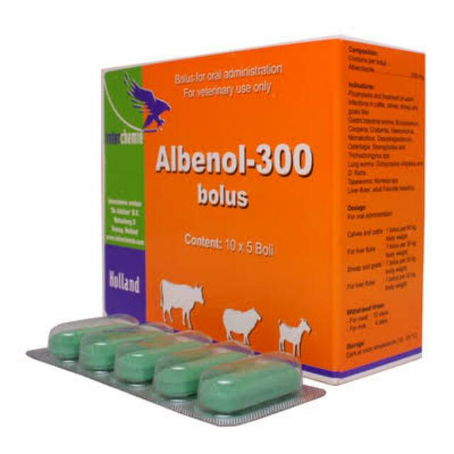 Albenol obat  cacing  sapi kambing  dan ternak HARGA 1bolus 