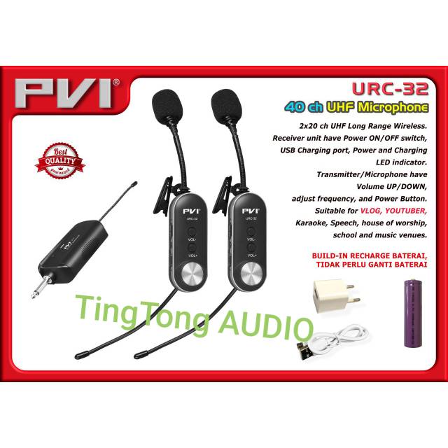 Mic Clip On Jepit Imam Pvi Urc32 Isi 2 Sensitif Kualitas Bagus Shopee Indonesia