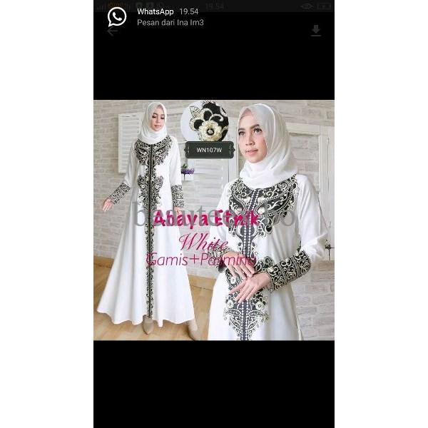 SALE busana muslim wanita putih gamis umroh haji abaya putih jubah putih HANYA DI BULAN MEI
