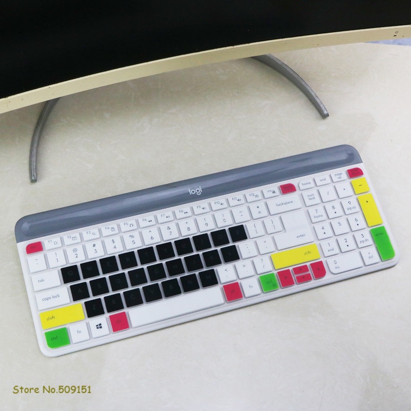 Cover Pelindung keyboard Wireless Logitech MK470 K580 Slim Bahan Silikon Anti Debu