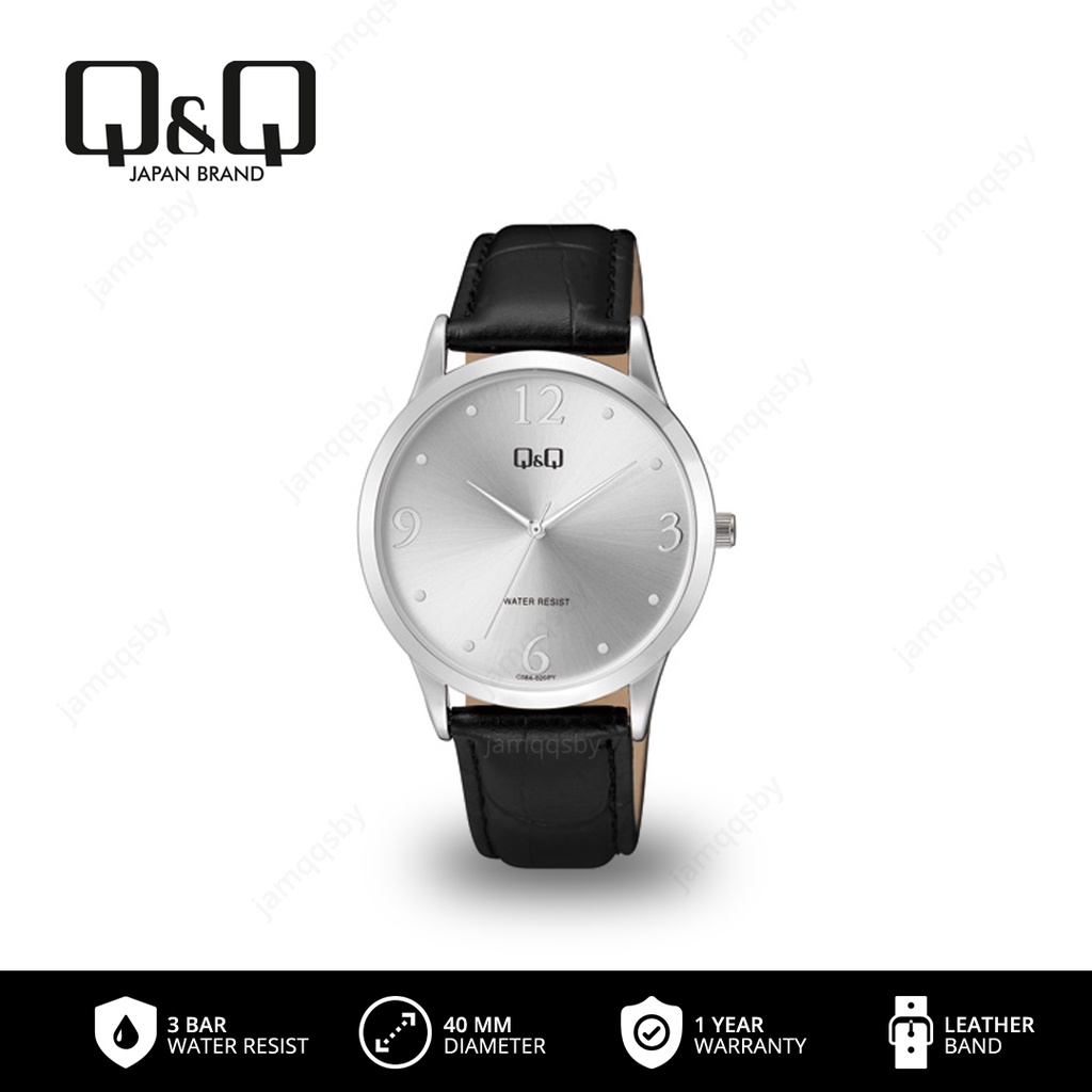 Q&Q QnQ QQ Jam Tangan Arloji Wanita Fashion Analog Kulit - C08 C08A Tahan Air 3 BAR