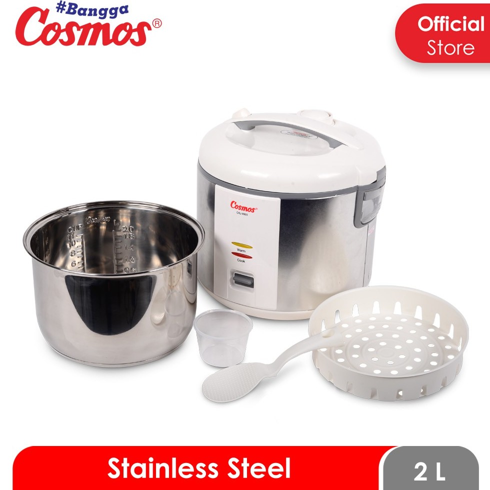 Cosmos CRJ9303 Rice Cooker / Magic Com 2 Liter 3 in 1 Bonus Gelas Ukur dan Sendok Nasi