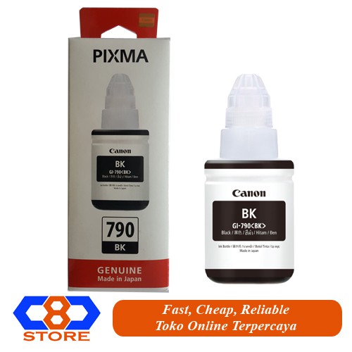 TINTA CANON 790 GI-790 GI790 GI 790 BLACK ORIGINAL RESMI