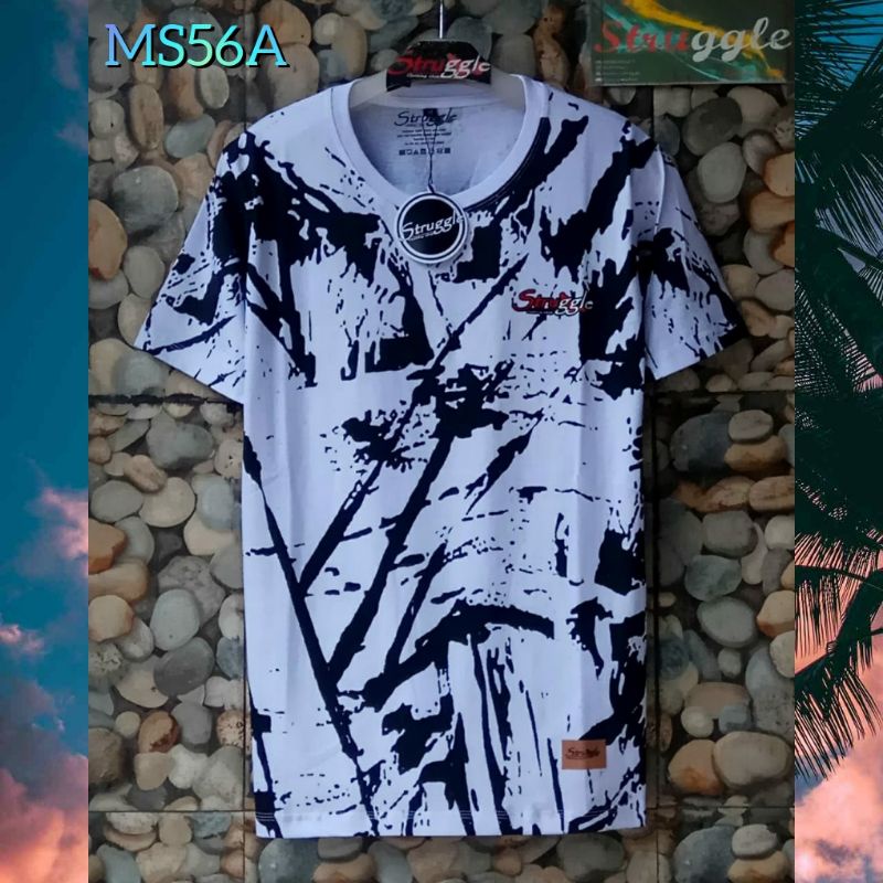 Kaos struggle original fullprint bahan combed 24s brand lokal distro (MS56)