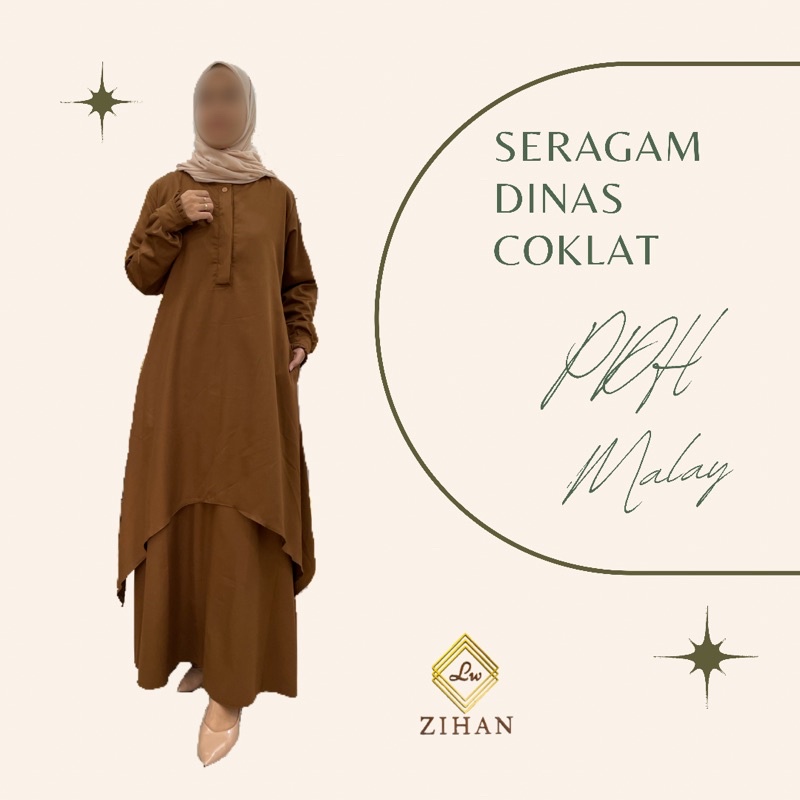 PDH Malay by LW Zihan | gamis kerja | seragam dinas