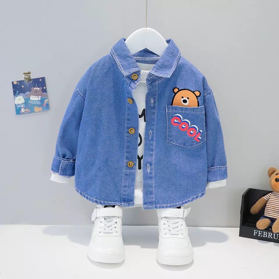 [coolbear kid OT] kemeja anak laki-laki jeans varian warna