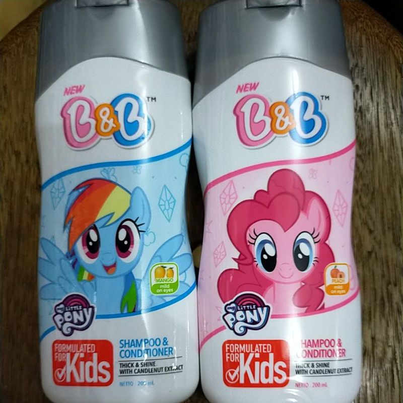 B&amp;B kids shampo &amp; conditioner my little pony 200ml