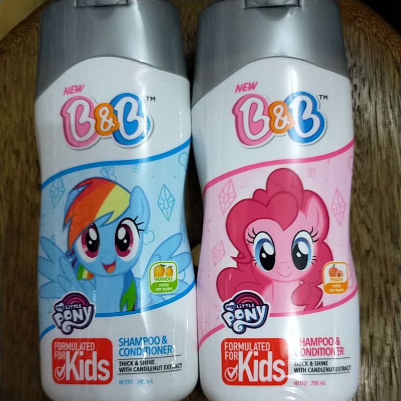 B&amp;B kids shampo &amp; conditioner my little pony 200ml