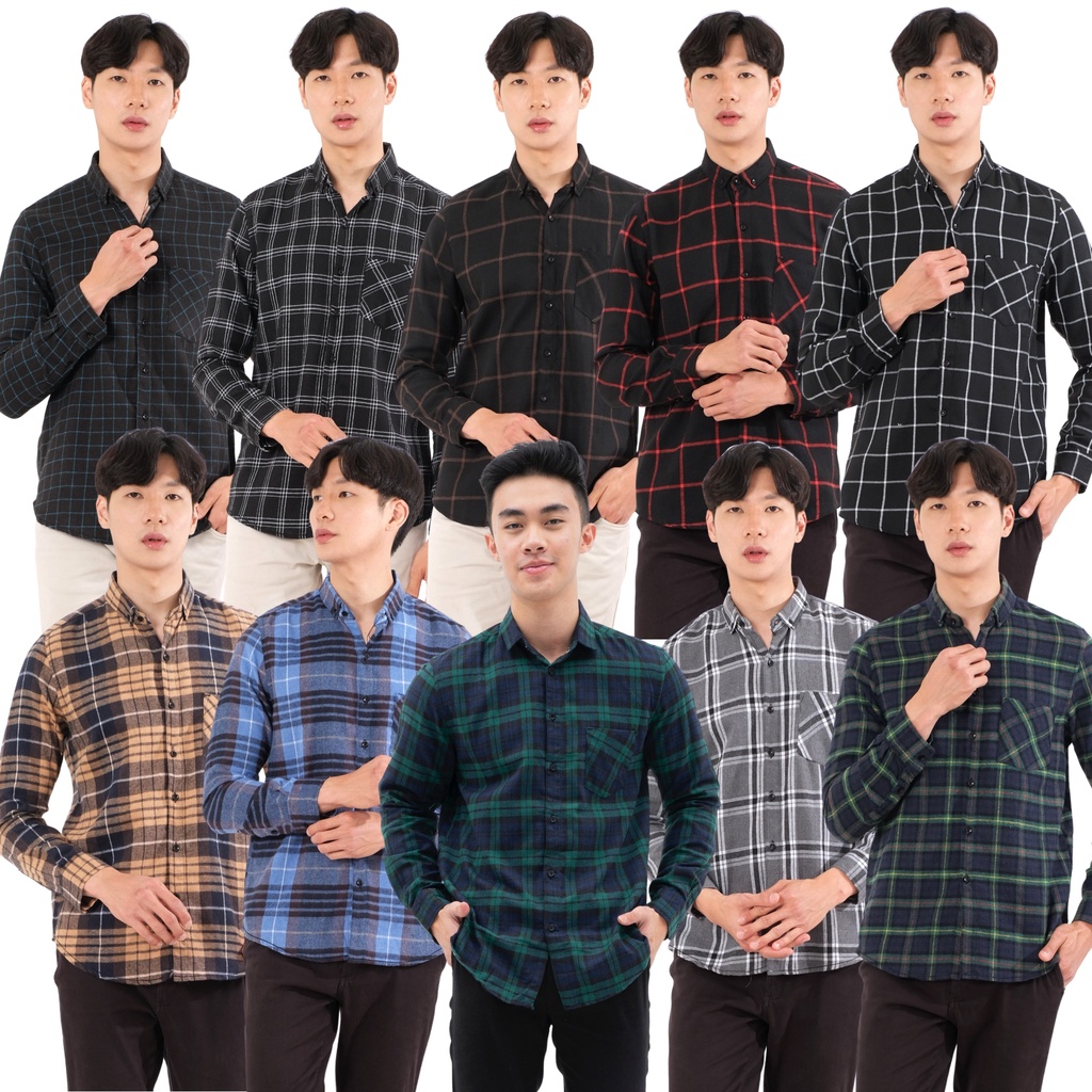 SANVANINA Kemeja Flanel Slim Fit | Kemeja Flannel Slimfit Terbaru