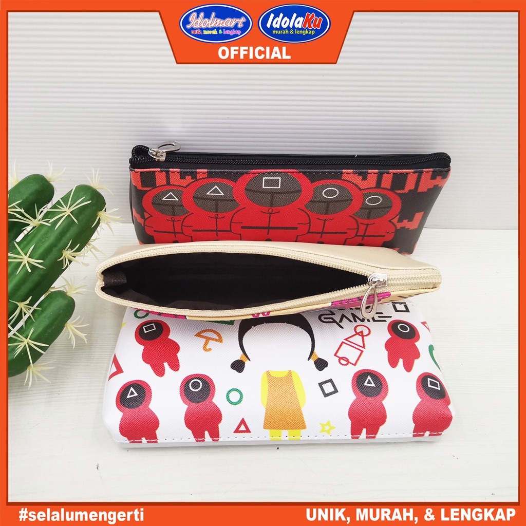 IDOLMART Pen Case Karakter Squid Game / Tempat Pensil Anak Sekolah Lucu Surabaya