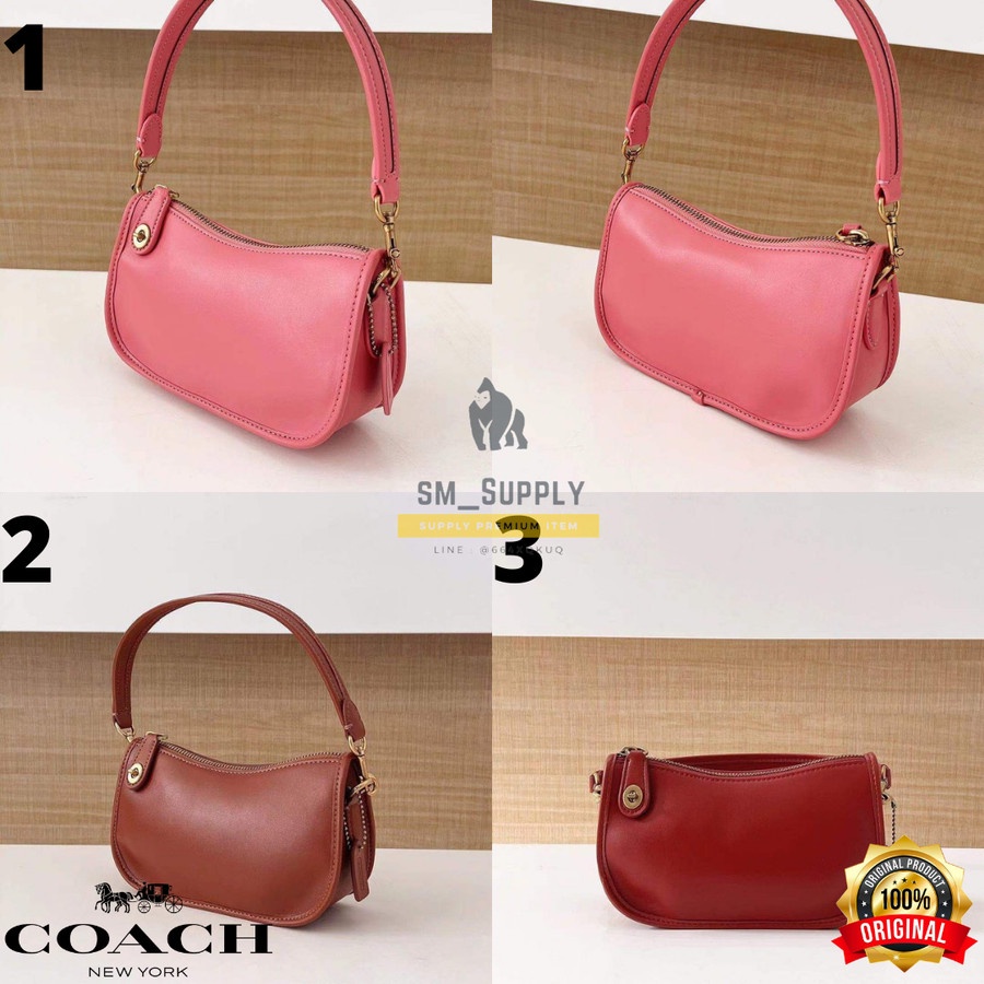 TAS WANITA COACH SWINGER 20 GLOVETANNED LEATHER SHOULDER BAG C2643 - 1 PINK